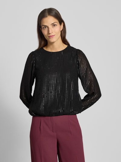 comma Blusenshirt mit Rundhalsausschnitt Black 4