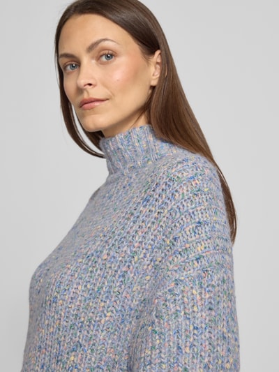 Jake*s Casual Strickpullover mit Stehkragen Lavender 3