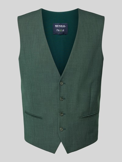 MCNEAL Slim fit gilet met paspelzakken Groen - 2