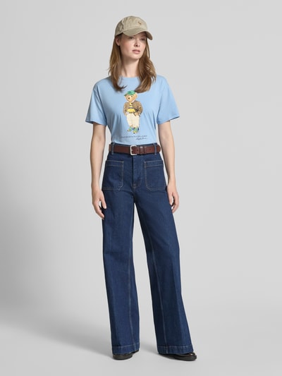 Polo Ralph Lauren T-shirt met label- en motiefprint Lichtblauw - 1