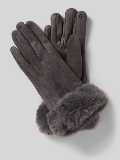 EEM Rękawiczki z obszyciem ze sztucznego futra Antracytowy 1
