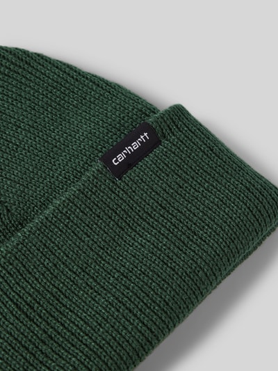 Carhartt Work In Progress Beanie mit Label-Detail Modell 'GORDAN' Dunkelgruen 2