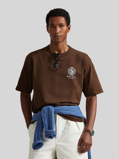 Polo Ralph Lauren T-shirt o kroju regular fit z czystej bawełny Średniobrązowy 4