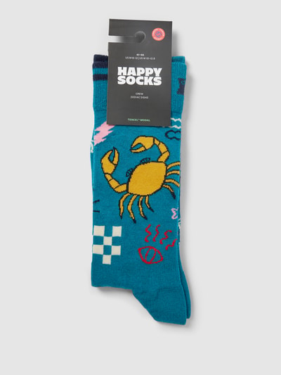 Happy Socks Sokken met all-over motief, model 'Cancer' Blauw - 3