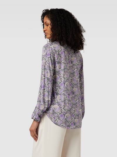 Soyaconcept Blouse met all-over bloemenmotief, model 'Adine' Lila - 5