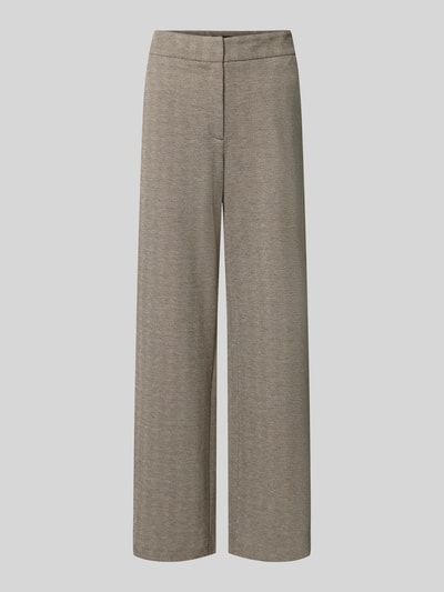 Produktfoto, Weite Hose mit Viskose-Anteil von s.Oliver BLACK LABEL in Hellbraun, weite Beine, feine Struktur, Damen Weite Hose von s.Oliver BLACK LABEL