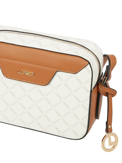 L.Credi Crossbody Bag mit Logo-Muster Modell 'Filiberta'  Weiss 2