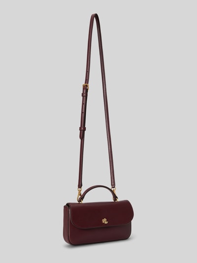 Lauren Ralph Lauren Umhängetasche aus echtem Kalbsleder Modell 'MRCY' Bordeaux 3