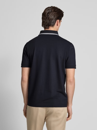 Christian Berg Men Poloshirt met korte knoopsluiting en logoprint Marineblauw - 5