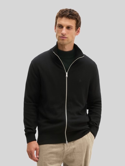 Marc O'Polo Regular Fit Strickjacke aus Baumwoll-Mix Black 4