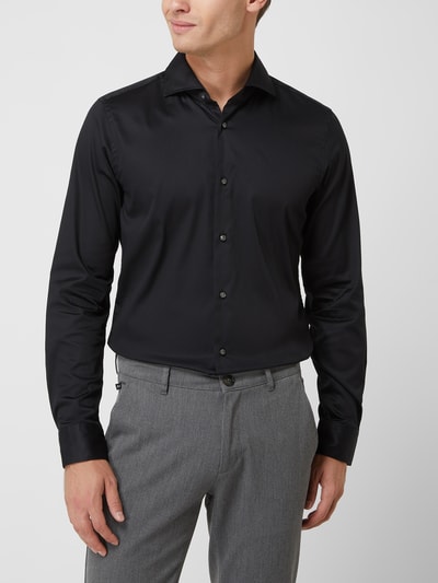 JOOP! Slim Fit Business-Hemd aus Popeline  Black 4