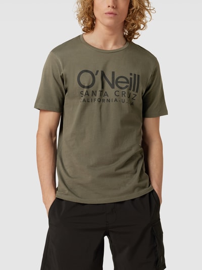 ONeill T-shirt z nadrukiem z logo model ‘CALI’ Oliwkowy 4