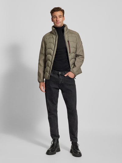 Tom Tailor Regular Fit Funktionsjacke mit Steppnähten Oliv 1