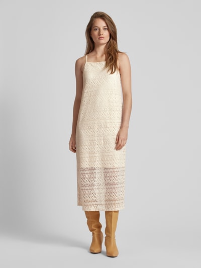 Vero Moda Midi-jurk met gehaakt kant, model 'MAYA' Beige - 4