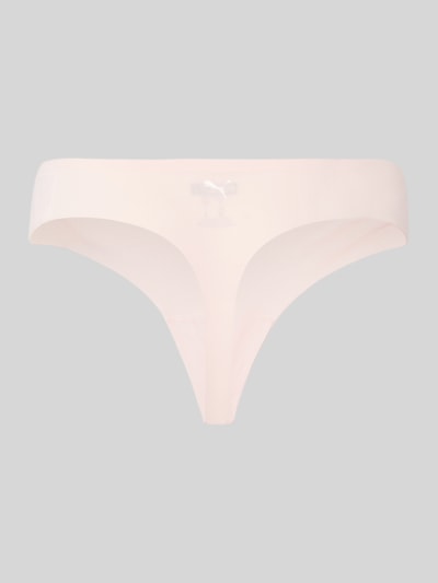 Produktfoto, String aus Baumwoll-Mix im 2er-Pack von PUMA, elastischer Bund mit Logo, hautfarbener Stoff, glatte Oberfläche