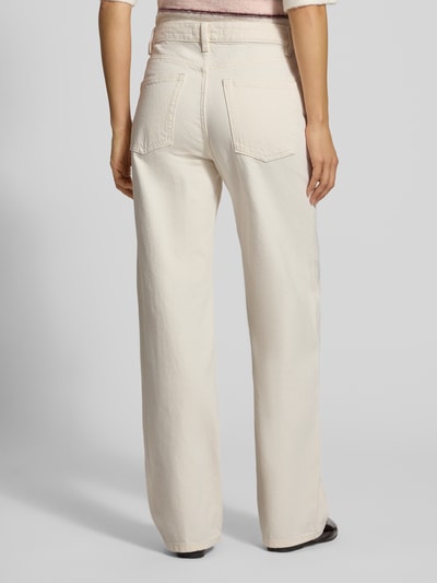 MANGO High Waist Jeans mit weitem Bein Modell 'MIAMI' Offwhite 5