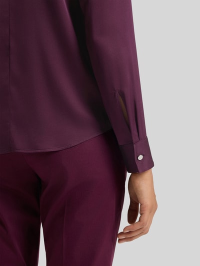 BOSS Regular Fit Langarmbluse aus Seiden-Mix Modell 'BANORAH' Bordeaux 6
