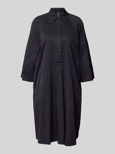 Marc Cain Knielanges Hemdblusenkleid mit 3/4-Arm Marine 2