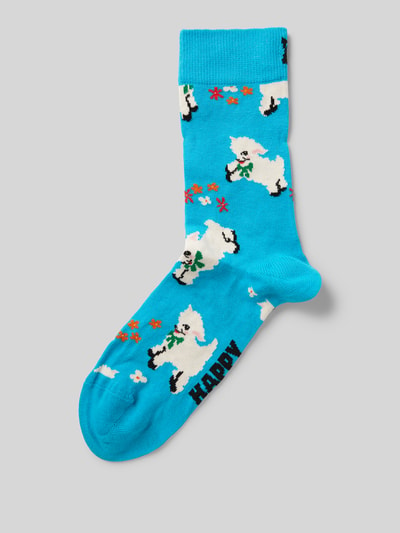 Happy Socks Socken mit Motiv-Print Modell 'Lamb' Blau 1