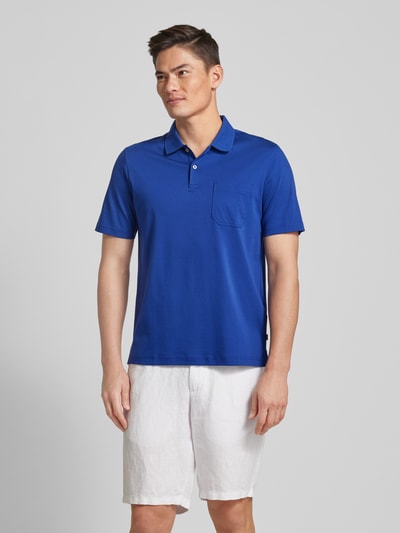 MAERZ Muenchen Regular Fit Poloshirt mit Brusttasche Jeansblau 4