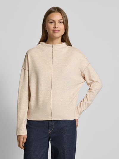 OPUS Sweatshirt met opstaande kraag, model 'Sinzi' Beige - 4