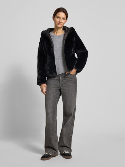 SAVE THE DUCK Bluza rozpinana z kapturem model ‘LAILA’ Czarny 1