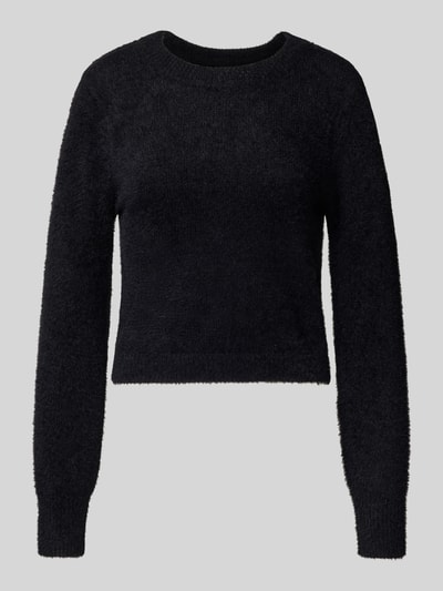 Only Regular Fit Strickpullover mit Rundhalsausschnitt Modell 'PETRA' Black 2