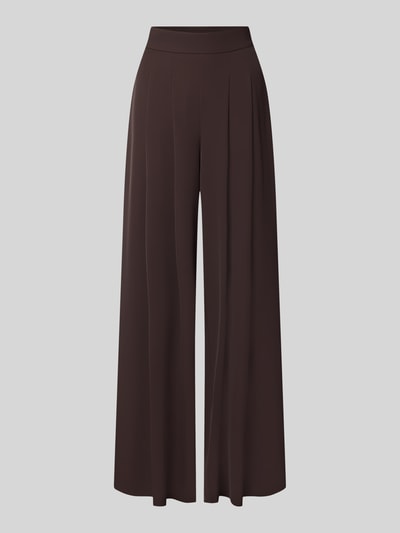 Produktfoto, Wide Leg Stoffhose mit Reißverschlusstaschen van Rinascimento in donkerbruin, Materiaalmix met stretch, elastische band, bandwijdte maat S 37 cm, binnenbeenlengte 82 cm