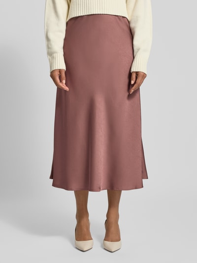 Neo Noir Midirok van satijn met elastische band, model 'Bovary' Oudroze - 4