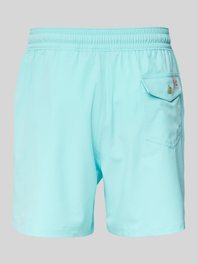 Polo Ralph Lauren Underwear Regular Fit Badeshorts mit Logo-Stitching Modell 'TRAVELER' Aqua 3