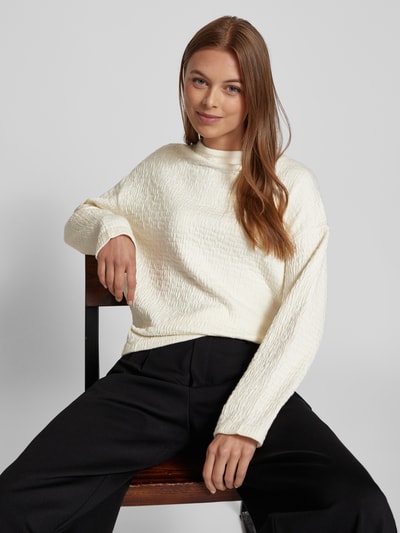 Someday Oversized sweatshirt met viscose, model 'Umaddie' Offwhite - 3