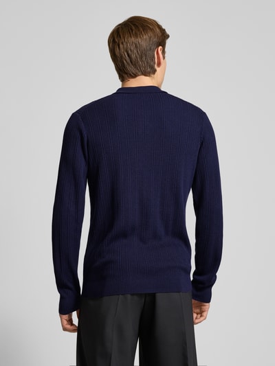 HUGO Regular Fit Strickpullover aus Woll-Mix Modell 'SASTORO' Marine 5