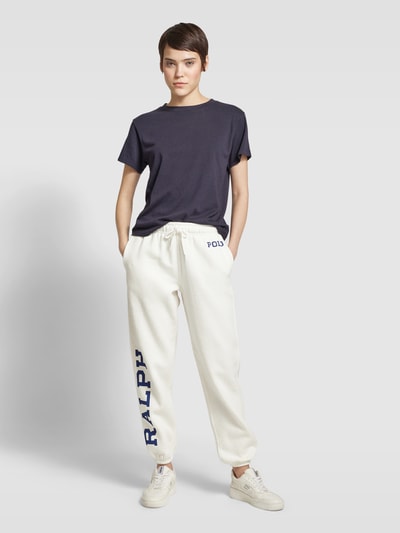 Polo Ralph Lauren Spodnie dresowe z nadrukami z logo Biały 1