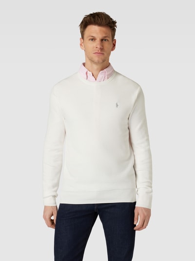 Polo Ralph Lauren Pullover met structuurmotief en labelstitching Offwhite - 4