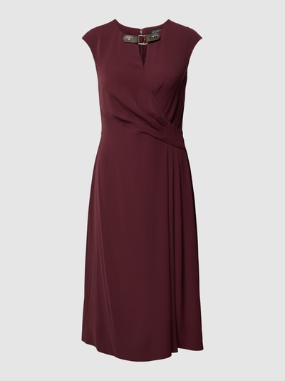 Lauren Ralph Lauren Midi-jurk in wikkellook, model 'KAYTLIN' Bordeaux - 2