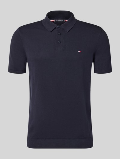 Tommy Hilfiger Regular Fit Strick-Poloshirt aus reiner Baumwolle Marine 2