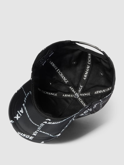 ARMANI EXCHANGE Basecap mit Allover-Label-Muster Schwarz 2