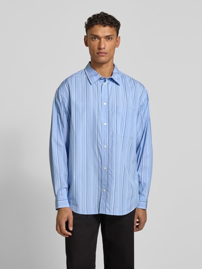 Wood Wood Regular Fit Freizeithemd mit Kentkragen Modell 'Carter' Blau 4