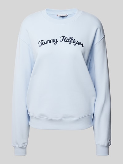 Tommy Hilfiger Sweatshirt mit Label-Stitching Modell 'SCRIPT' Hellblau 2