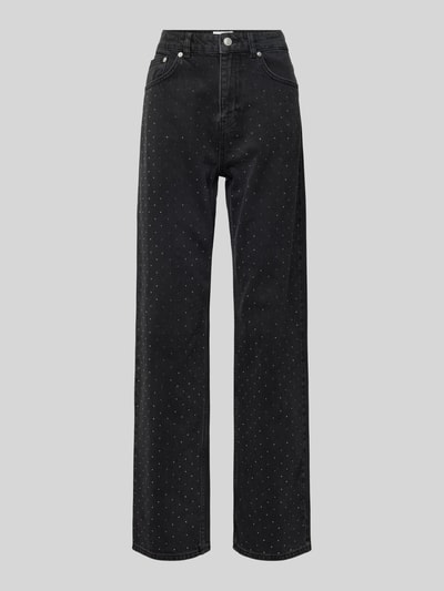 Neo Noir Straight Leg Jeans im 5-Pocket-Design Modell 'Simona' Black 2