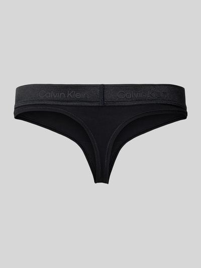 Calvin Klein Underwear String mit elastischem Bund und Label-Details Black 3