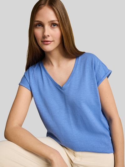 Tom Tailor Denim Regular Fit T-Shirt aus reiner Baumwolle Blau 3