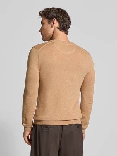 MCNEAL Gebreide pullover van wolmix met kasjmier Camel gemêleerd - 5