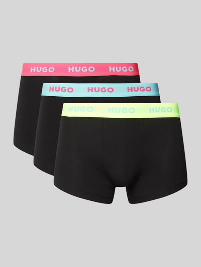 HUGO Trunks mit elastischem Label-Bund im 3er-Pack Black 1