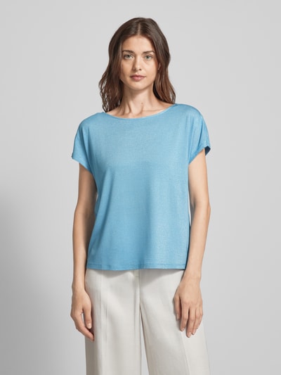 s.Oliver BLACK LABEL T-shirt met ronde hals Lichtblauw - 4
