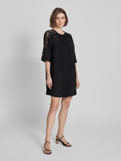 Copenhagen Muse Knielanges Kleid mit Spitzenbesatz Modell 'MOLLY' Black 1