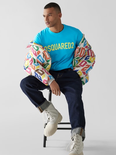 Dsquared2 T-Shirt mit Brand-Print Tuerkis 6