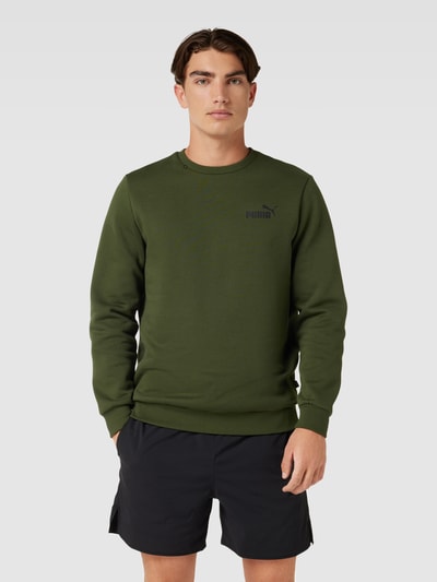 PUMA PERFORMANCE Sweatshirt mit Label-Print Dunkelgruen 4