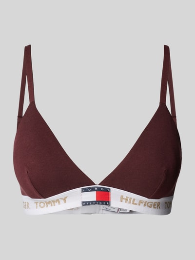 TOMMY HILFIGER BH mit elastischem Logo-Bund Bordeaux 1