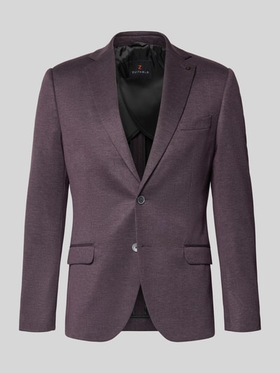 Zuitable Slim Fit Sakko mit Brusttasche Modell 'Nick' Aubergine 2